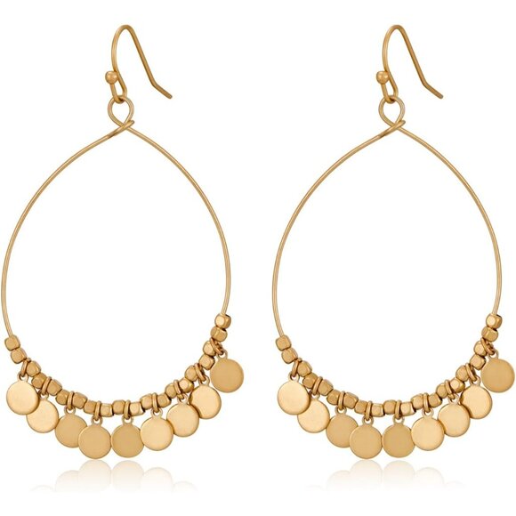 ⚡Bohemian Gold Hoop Earrings Lightweight Dangle Drop Earrings for Women Fashion - Picture 1 of 6